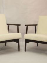 Paire de fauteuils Henryk Lis 300-190 années 1970 tissu bouc