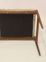 Tabouret scandinave en hêtre années 50