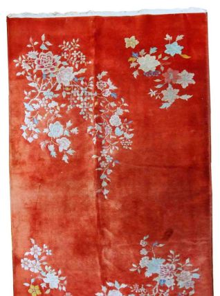 Tapis ancien Chinois Art Deco fait main, 1B869