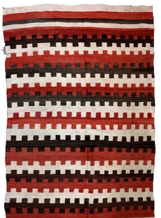 Tapis ancien Américain Navajo fait main, 1B872