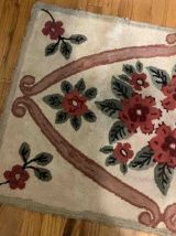 Tapis ancien Américain Hooked fait main, 1B890