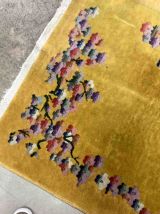 Tapis ancien Chinois Art Deco fait main, 1B894