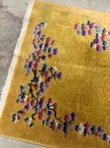 Tapis ancien Chinois Art Deco fait main, 1B894