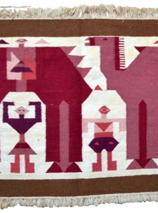 Tapis vintage Tunisien Berber fait main, 1P01