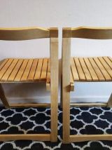 chaises pliantes en bois