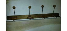PORTE-MANTEAU ANCIEN FER ET BOIS