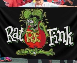 Drapeau Rat Fink   60x90;15e   90x150  ;    18e        120 x
