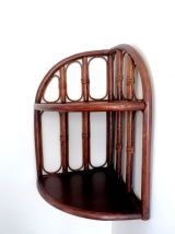 Etagère d'angle en rotin,  1970 