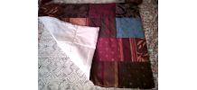 Plaid en tissu patchwork fait main