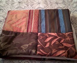Plaid en tissu patchwork fait main