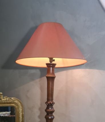 lampadaire   bois massif 1930 a 40  art deco  style brutalis