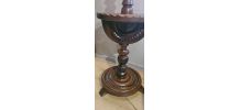 lampadaire   bois massif 1930 a 40  art deco  style brutalis