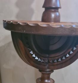 lampadaire   bois massif 1930 a 40  art deco  style brutalis