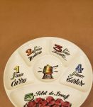 Service à fondue en faïence de Gien 6 assiettes et 5 bols