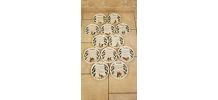 12 assiettes faïence de GIEN modèle recette gibier
