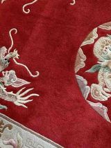 Tapis vintage Chinois Art Deco fait main, 1B897