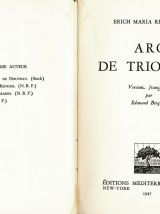 Arc de Triomphe - Erich Maria Remarque Année 1947 