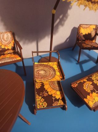 Set jardin poupée vintage année 70 