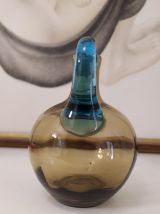 Vase pichet ambre en verre soufflé
