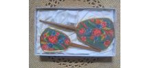 Charmant coffret miroir à main et brosse (Angleterre)
