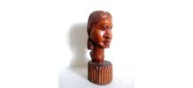 Sculpture africaniste, tête de jeune femme vers 1940 