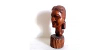 Sculpture africaniste, tête de jeune femme vers 1940 