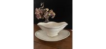 Saucière terre de fer porcelaine opaque de Gien.