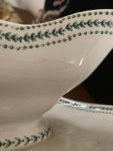Saucière terre de fer porcelaine opaque de Gien.