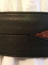 Ceinture vintage cuir et serpent véritable