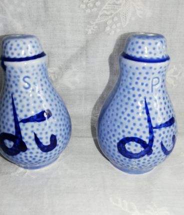 Sel &amp; Poivre céramique bleue