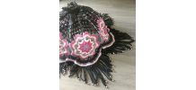 Abat-jour vintage crochet macramé et perles