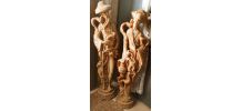 Lot de statues Couple asiatiques année 60-70 en résine