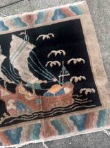 Tapis ancien Chinois Art Deco fait main, 1B904