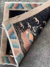 Tapis ancien Chinois Art Deco fait main, 1B904