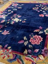 Tapis ancien Chinois Art Deco fait main, 1B906