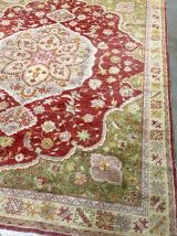 Tapis ancien Turc Oushak fait main, 1B909