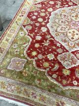 Tapis ancien Turc Oushak fait main, 1B909