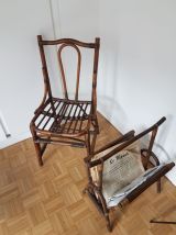 Chaise en osier / rotin vintage