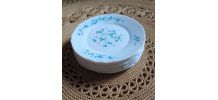 Lot de 12 assiettes plates veronica myosotis (Arcopal)
