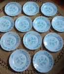 Lot de 12 assiettes plates veronica myosotis (Arcopal)