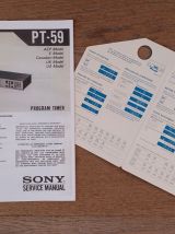 Sony PT-59 Program Timer, Programmateur Chaîne Hi-Fi vintage