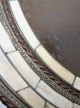 Miroir os, cuivre et laiton vintage