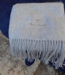 ECHARPE ALPAGA LAINE CAMARGO NEUF GRIS PALE 174 X 23 CM