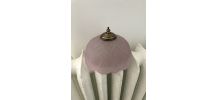 Applique en verre rose vintage 