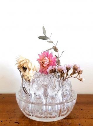 Pique fleurs en verre de Reims 