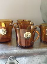 6 tasses à café Duralex ambre 