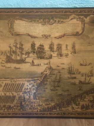Carte ancienne sur bois