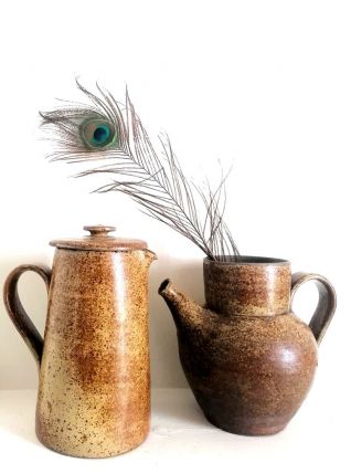 Duo de pots en grès pyrité, 1960