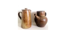 Duo de pots en grès pyrité, 1960