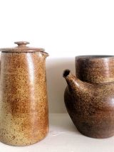Duo de pots en grès pyrité, 1960